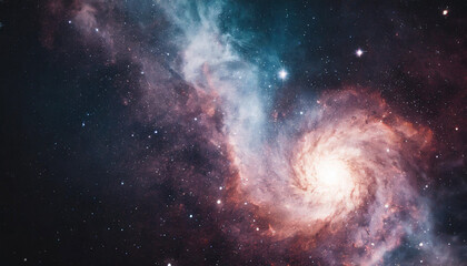 Fototapeta premium galaxy nebula, swirling colors evoke cosmic wonders. Astronomy backdrop with supernova burst