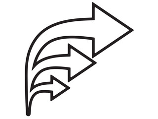 Direction Arrows vector with stroke. Line Arrow icon. Mega set of arrow vector. Modern simple arrows. Vector illustration