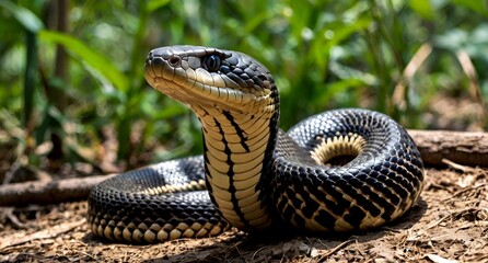 Fototapeta premium Close-up of a fierce snake