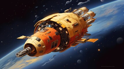 Fototapeta premium rocket in space