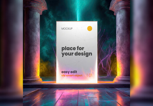 Science Fiction Environment Poster Mockup 12 Generative Ai