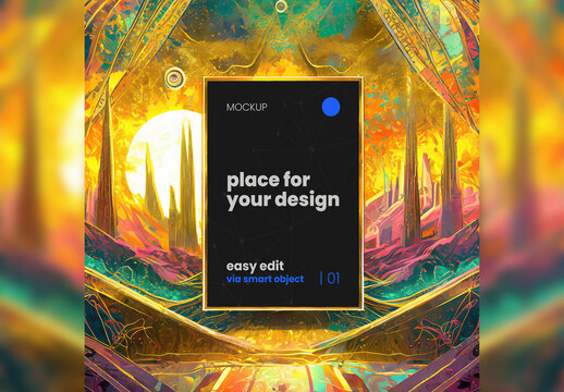 Science Fiction Environment Poster Mockup 14 Generative Ai