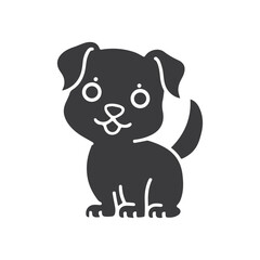 Fototapeta premium A cute dog silhouette vector design,