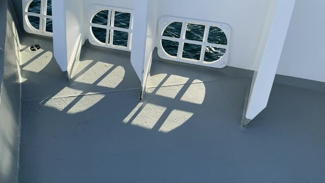 Detail auf fahrendem Schiff