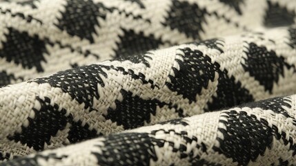 Obraz premium A classic houndstooth pattern in black and white