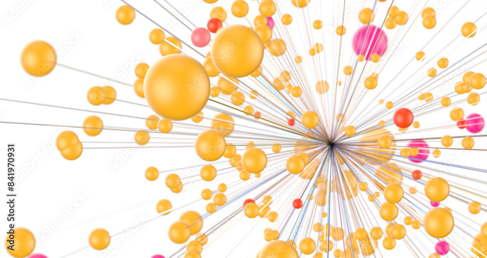 Aufkleber Global network background. Connecting triangles. Globe of the earth. abstract planet in space. 3d rendering