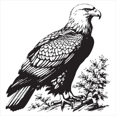Eagle Simple Silhouette Vector illustration