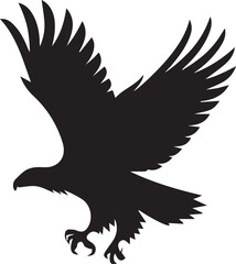 Fototapeta premium Eagle Simple Silhouette Vector illustration