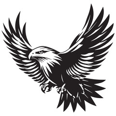 Obraz premium Eagle Simple Silhouette Vector illustration