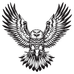 Obraz premium Eagle Simple Silhouette Vector illustration