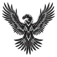 Obraz premium Eagle Simple Silhouette Vector illustration
