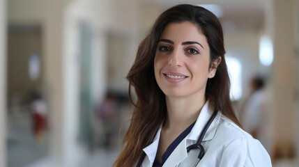 Medical Professional, Female Doctor in Modern Hospital