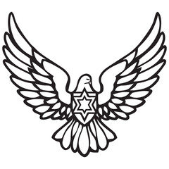 Eagle Simple Silhouette Vector illustration