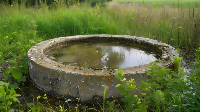 A capped well stands as a testament to the finite nature of natural resources.