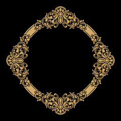 Vector beautiful engraved circle ornament