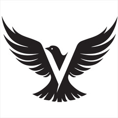 Eagle Simple Silhouette Vector illustration