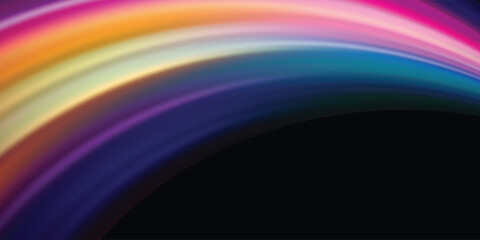Fototapeta premium Abstract blue light trails in the dark, motion blur effect