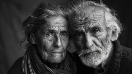 Black and white AI generated portraits