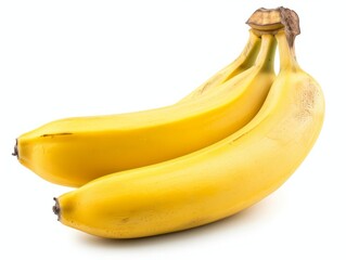 Fresh ripe bananas isolated on white background.