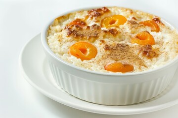 Juicy Apricot Rice Pudding with Golden Brown Crust