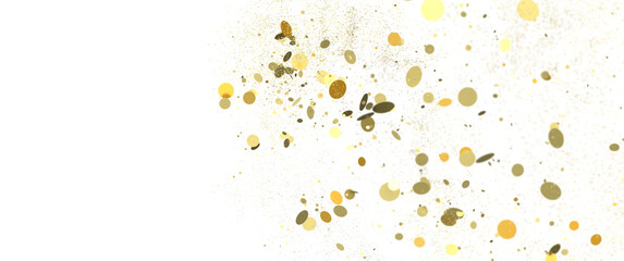 Mesmeric Moments: Mesmeric 3D Illustration Depicting Mesmerizing gold Confetti