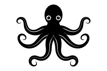 octopus silhouette vector illustration