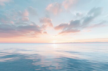 Obraz premium A serene sunrise over the calm sea 