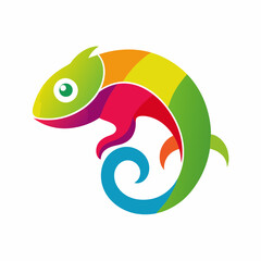 Colorful chameleon logo vector illustration  © Chayon Sarker
