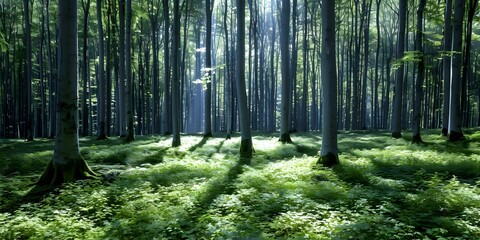 Obraz premium Discover the vital role of oldgrowth forests in biodiversity and climate protection. Concept Biodiversity conservation, Old-growth forests, Climate protection, Ecosystem services