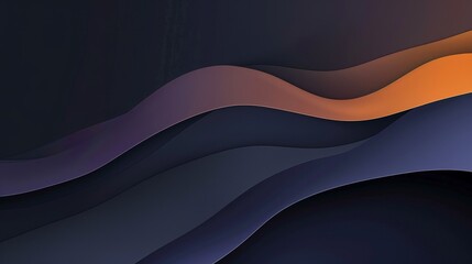 Abstract Wavy Background in Dark and Warm Tones, Generative AI