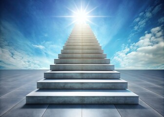 High performance roadmap stair steps leading to success, achievement, progress, growth, steps, staircase, path, journey, development, strategy, planning, success, goal, vision, climb