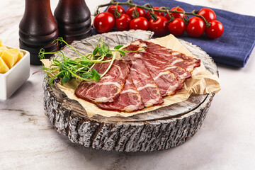 Italian pork sausage - prosciutto crudo