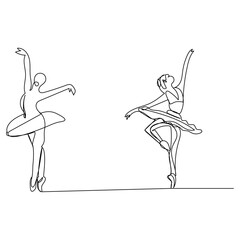 Fashion. Dance. Illustration of dancing girl wearing long dress on high heels. Continuous line drawing of beautiful lady, minimalism, woman beauty. Vector illustration for t-shirt design. illustration