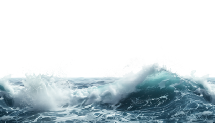 Onde del mare su sfondo trasparente isolate e ritagliate