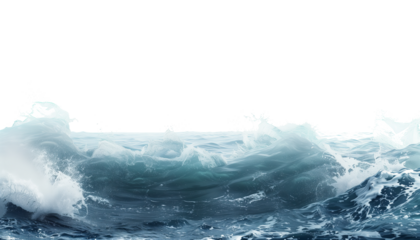 Onde del mare su sfondo trasparente isolate e ritagliate
