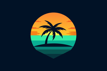 sunset t-shirt design vector illustration