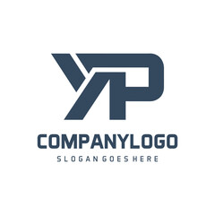 Fototapeta premium letter yp logo design
