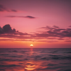 Stunning sunset over an ocean