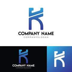 Vector Letter K Logo Design Illustration