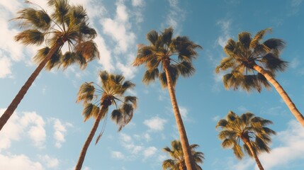 palm trees against the sky