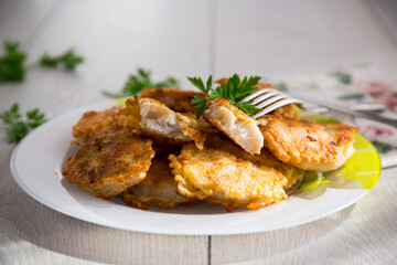 crispy golden fish fillet fried in batter