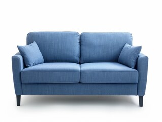 Fototapeta premium Modern textile sofa on isolated white background.