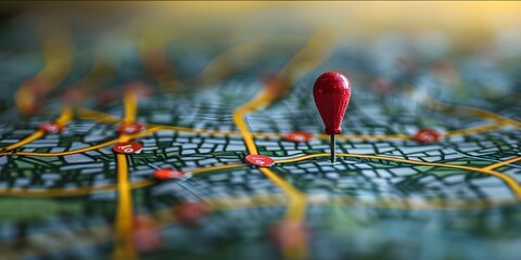 Improve local SEO with targeted mapping strategies for location optimization and audience. Concept Local SEO, Targeted Mapping, Location Optimization, Search Visibility, Audience Targeting