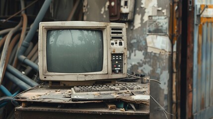 Old gray computer