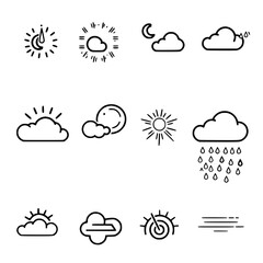 Rain icon, storm icon, weather icon, climate icon, meteorology icon, wind icon, snow icon, moon icon, thunderstorm icon, temperature icon, sun icon, cloud icon, nature icon, sky icon, winter icon, clo
