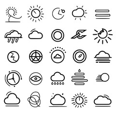 Rain icon, storm icon, weather icon, climate icon, meteorology icon, wind icon, snow icon, moon icon, thunderstorm icon, temperature icon, sun icon, cloud icon, nature icon, sky icon, winter icon, clo