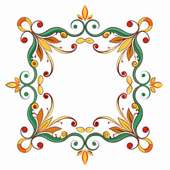 abstract floral frame