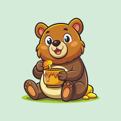 Cute Bear Mascot Graphic