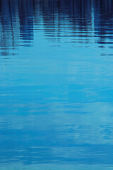 Beautiful blue river in spring