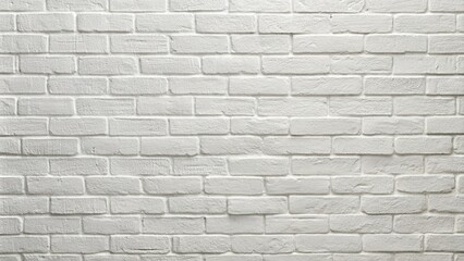 A pristine white brick wall, painted smooth and evenly, offers a clean backdrop for text and images, white brick wall, painted brick, blank wall, clean background, minimalist background